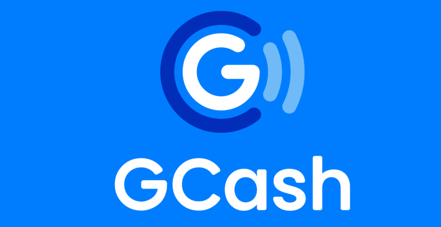 GCash logo on a blue background representing the mobile wallet app
