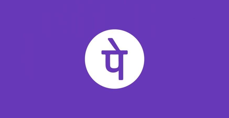 PhonePe logo in white and purple background