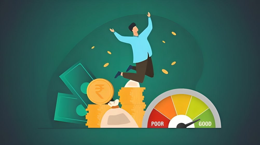 Illustration of people handling coins and a money bag with the title "Mistakes to Avoid While Applying For A Loan" on a purple background.